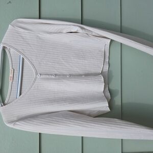 ROMWE White Ribbed Crop Top
